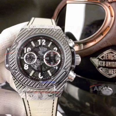 Perfect Replica Hublot Geneve Big Bang Chronograph Watch 45mm Skeleton Dial